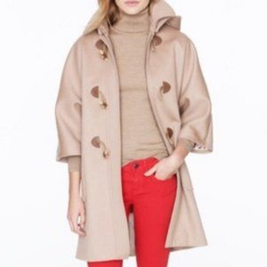 JCREW COLLECTION Wool Toggle Coat NWT, Tan Color, Size Small